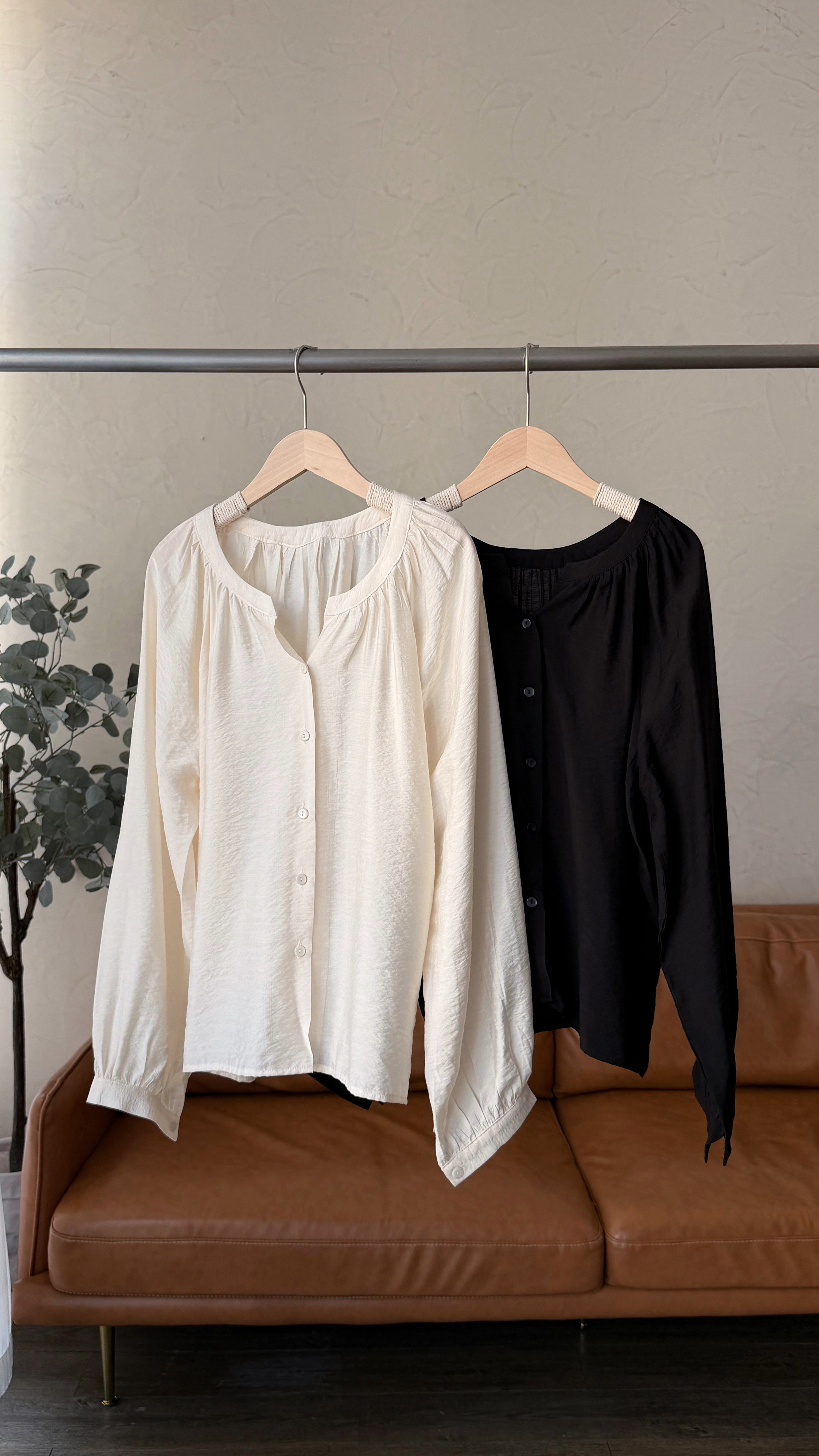 KR504 春季法式棉麻TOP-2色