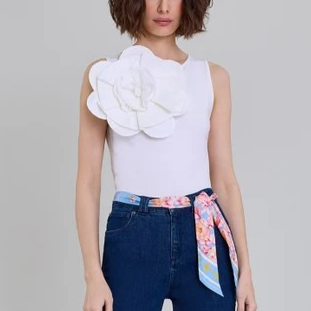 1AF0323-083 [ANNE FONTAINE] Marja Top White #P25F07301 (EU)