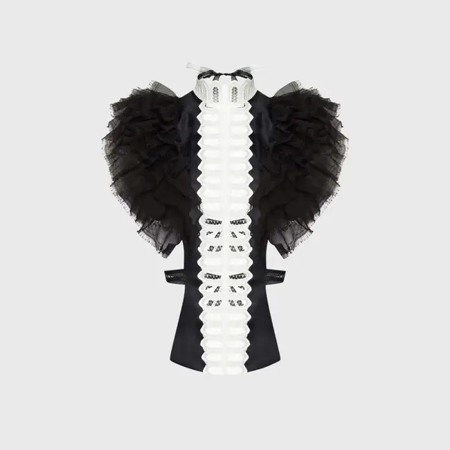 1AF0323-084 [ANNE FONTAINE] Evanne Shirtfront Black #H17A74100 (EU)