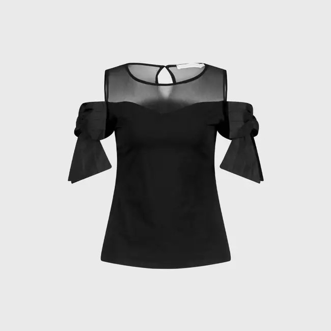1AF0323-085 [ANNE FONTAINE] Virtyl Top Black #P20F15003 (EU)