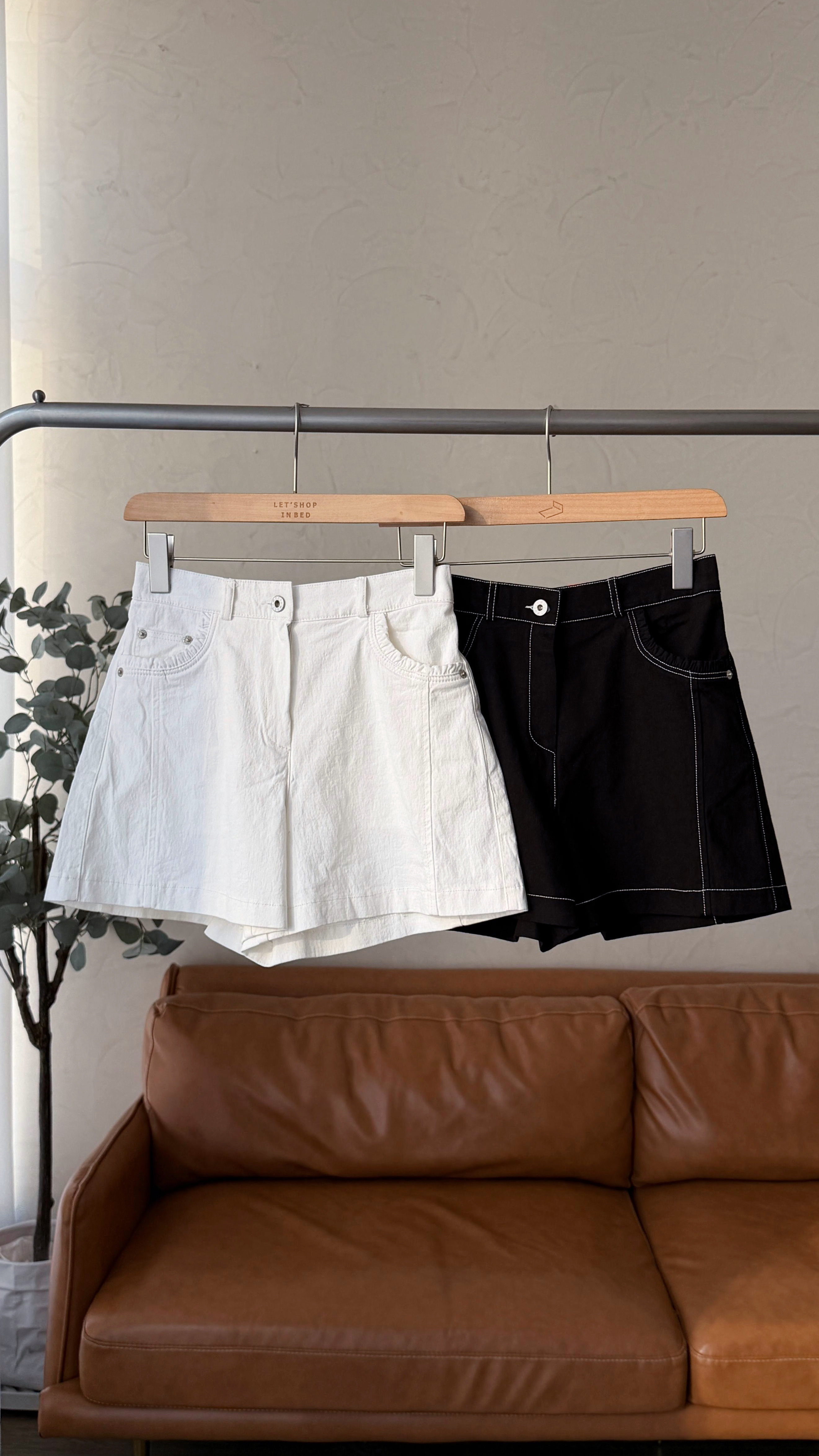 KR510 顯瘦版型明線短褲-2色