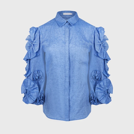 1AF0323-130 [ANNE FONTAINE] Tiziana Shirt Denim Blue #P26F124534 (EU)
