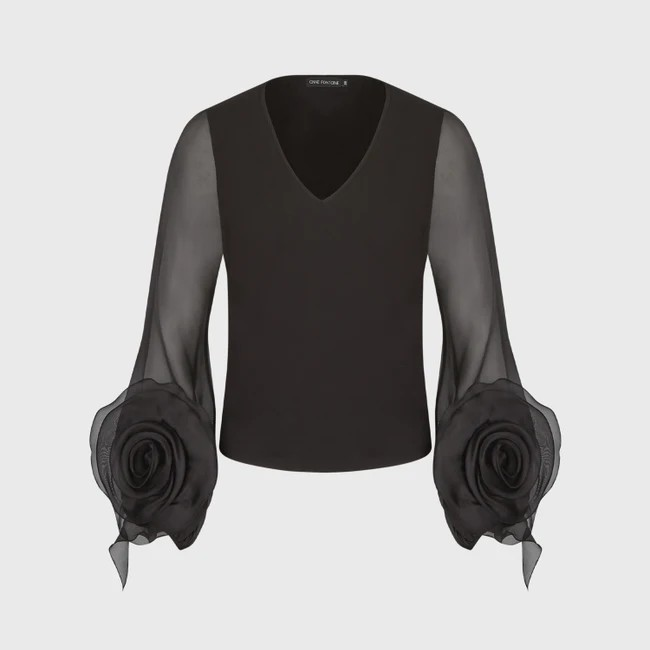 1AF0323-090 [ANNE FONTAINE] Charm Pullover Black #H25F04103 (EU)