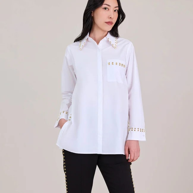 1AF0323-152 [ANNE FONTAINE] Nadege Shirt White #H25F32301 (EU)