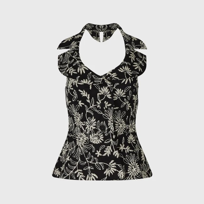 1AF0323-131 [ANNE FONTAINE] Vest Josee Black/White #P26F00900 (EU)