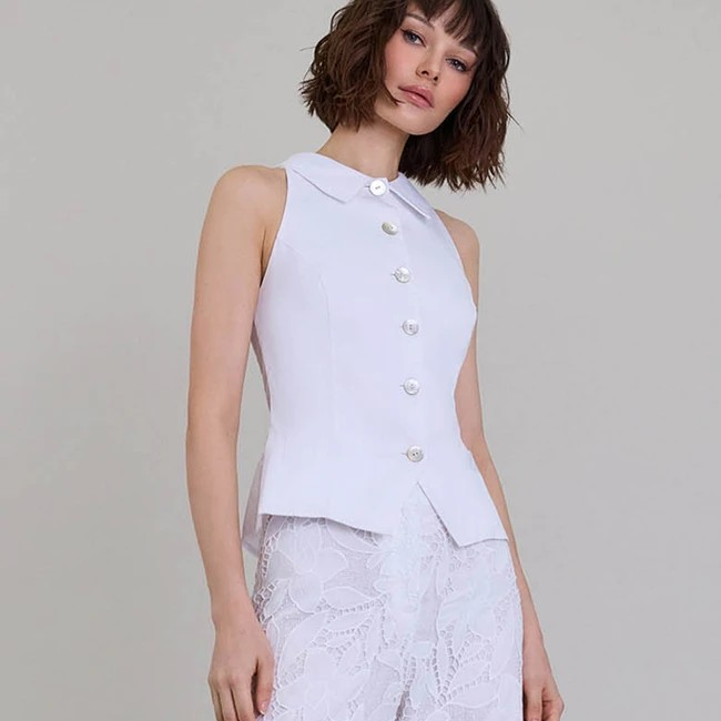 1AF0323-133 [ANNE FONTAINE] Kiko Shirt White #P26F21601 (EU)