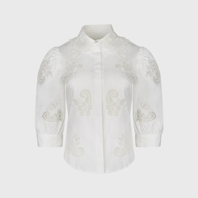 1AF0323-135 [ANNE FONTAINE] Keira Shirt White #P26F37801 (EU)