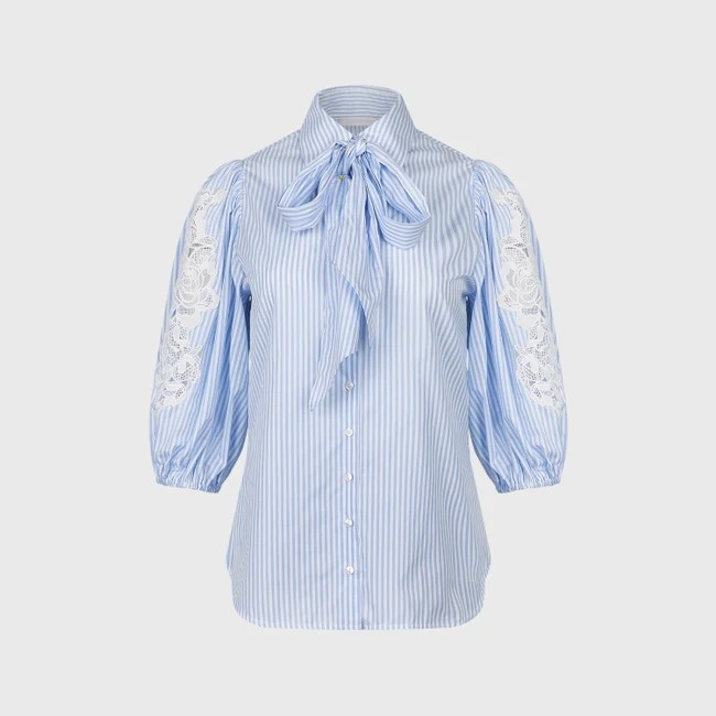 1AF0323-140 [ANNE FONTAINE] Abbysse Shirt Blue #P26F148515 (EU)