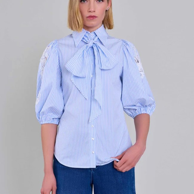 1AF0323-140 [ANNE FONTAINE] Abbysse Shirt Blue #P26F148515 (EU)