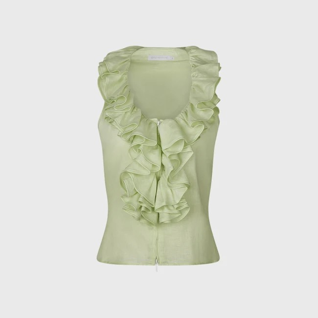 1AF0323-145 [ANNE FONTAINE] Isaure Shirt Green #P26F197818 (EU)