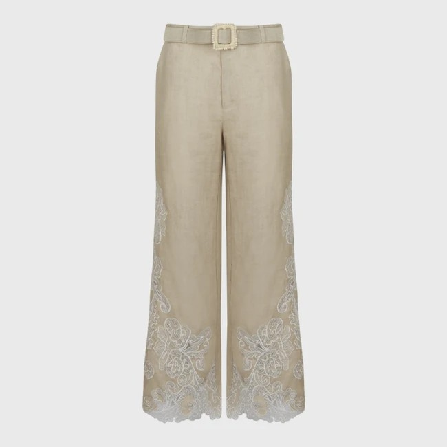 1AF0323-148 [ANNE FONTAINE] Morgana Pant Beige #P25F371205 (EU)