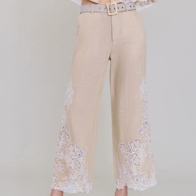 1AF0323-148 [ANNE FONTAINE] Morgana Pant Beige #P25F371205 (EU)