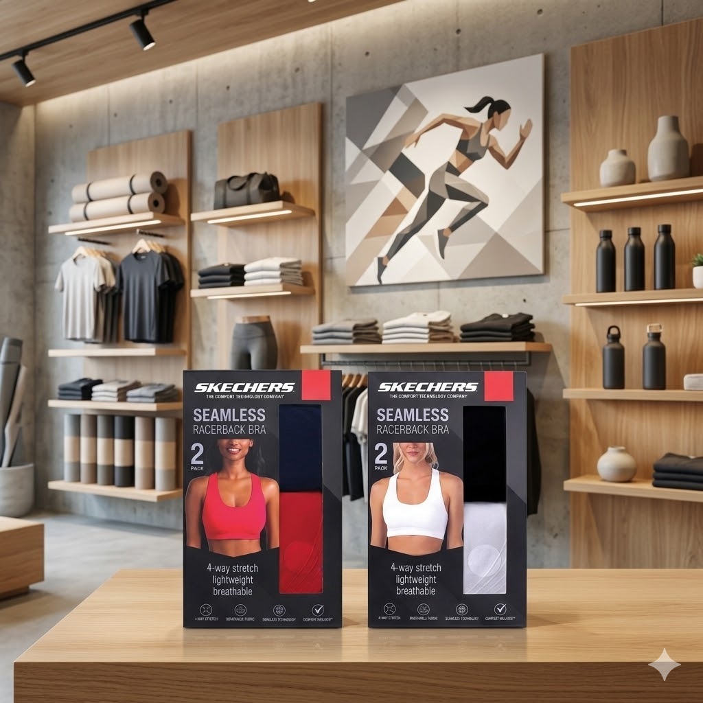 【預購】Skechers H011253 女裝無縫工字背運動內衣（2件裝）