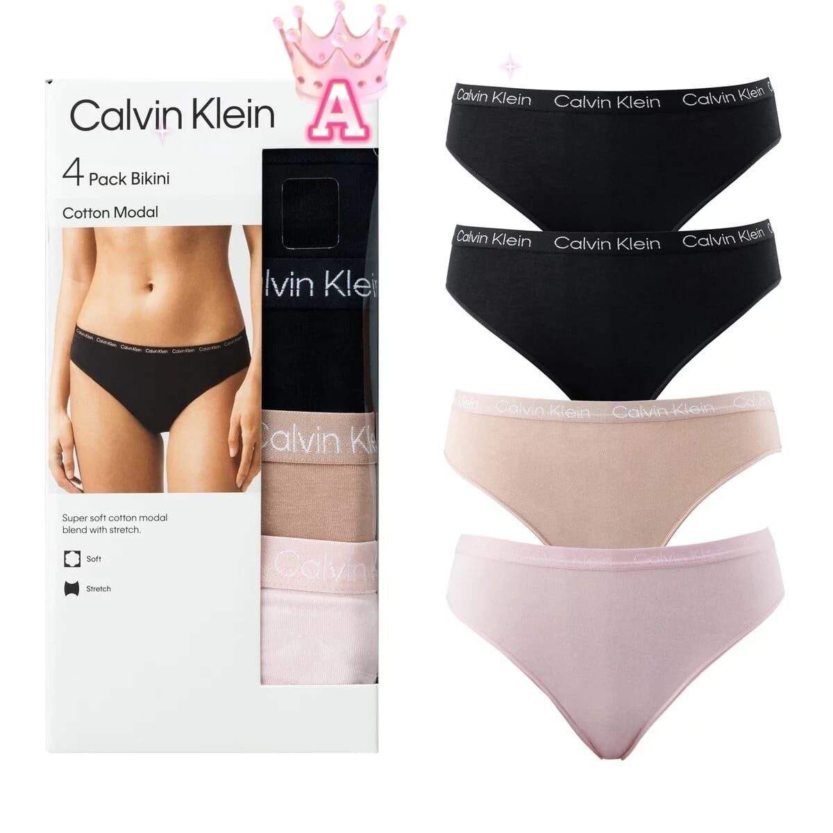 U21138  🇯🇵日本 COSTCO 直送🌸Calvin Klein Modal Bikini 女裝內褲套裝 4條裝