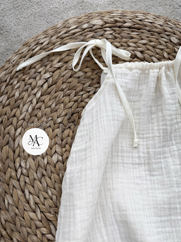 正韓夏mac 度假感綁帶長洋裝