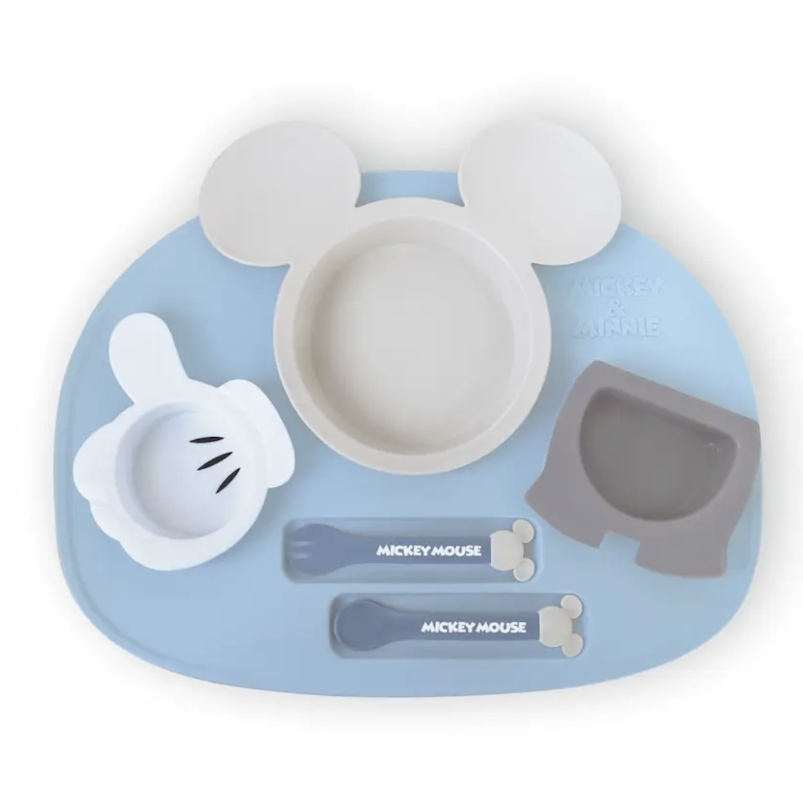 日本製 Mickey Mouse 造型餐盤餐具6件組