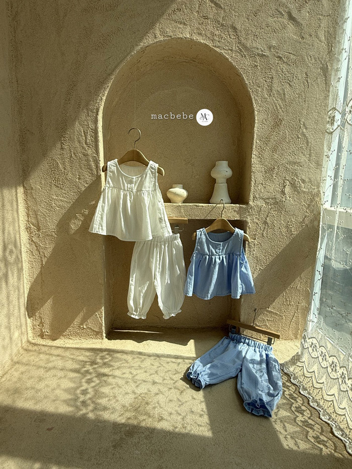 正韓夏mac 兩色涼爽背心縮腳褲套裝