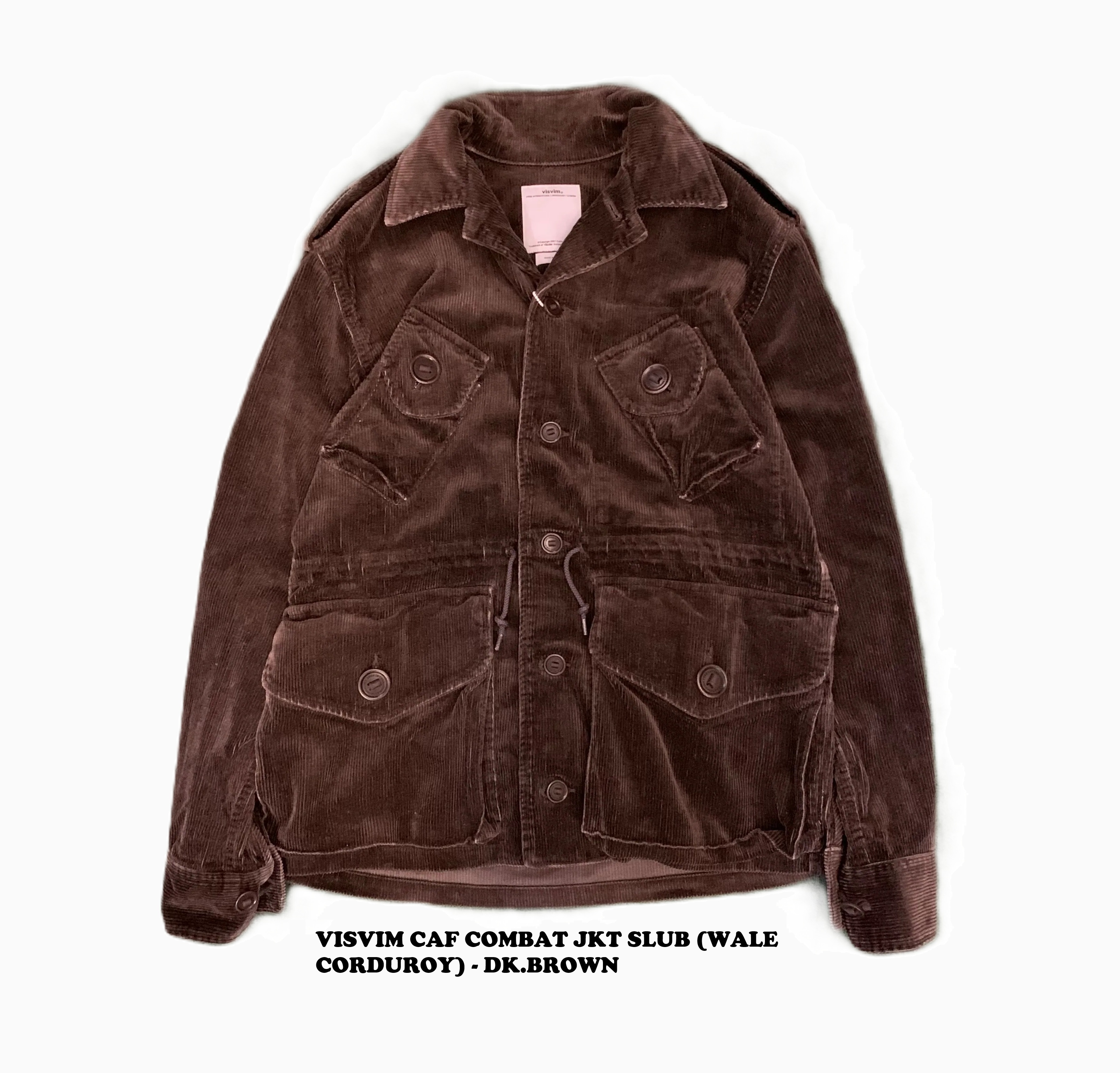 LAST SALE: VISVIM CAF COMBAT JKT SLUB (WALE CORDUROY) - DK.BROWN SIZE 3 IN STOCK NOW (現貨發售中)