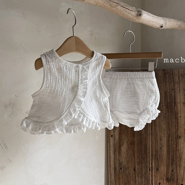 正韓夏mac 涼爽夏季白背心套裝