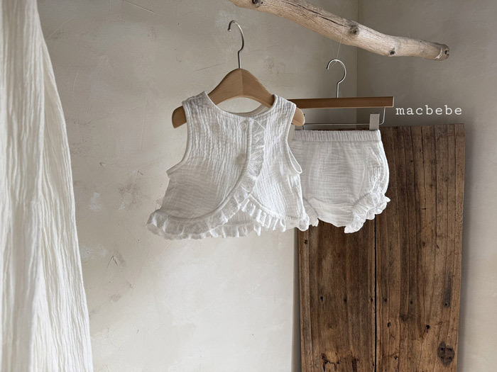 正韓夏mac 涼爽夏季白背心套裝