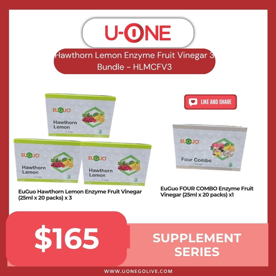 Hawthorn Lemon Enzyme Fruit Vinegar 3 Bundle - HLMCFV3