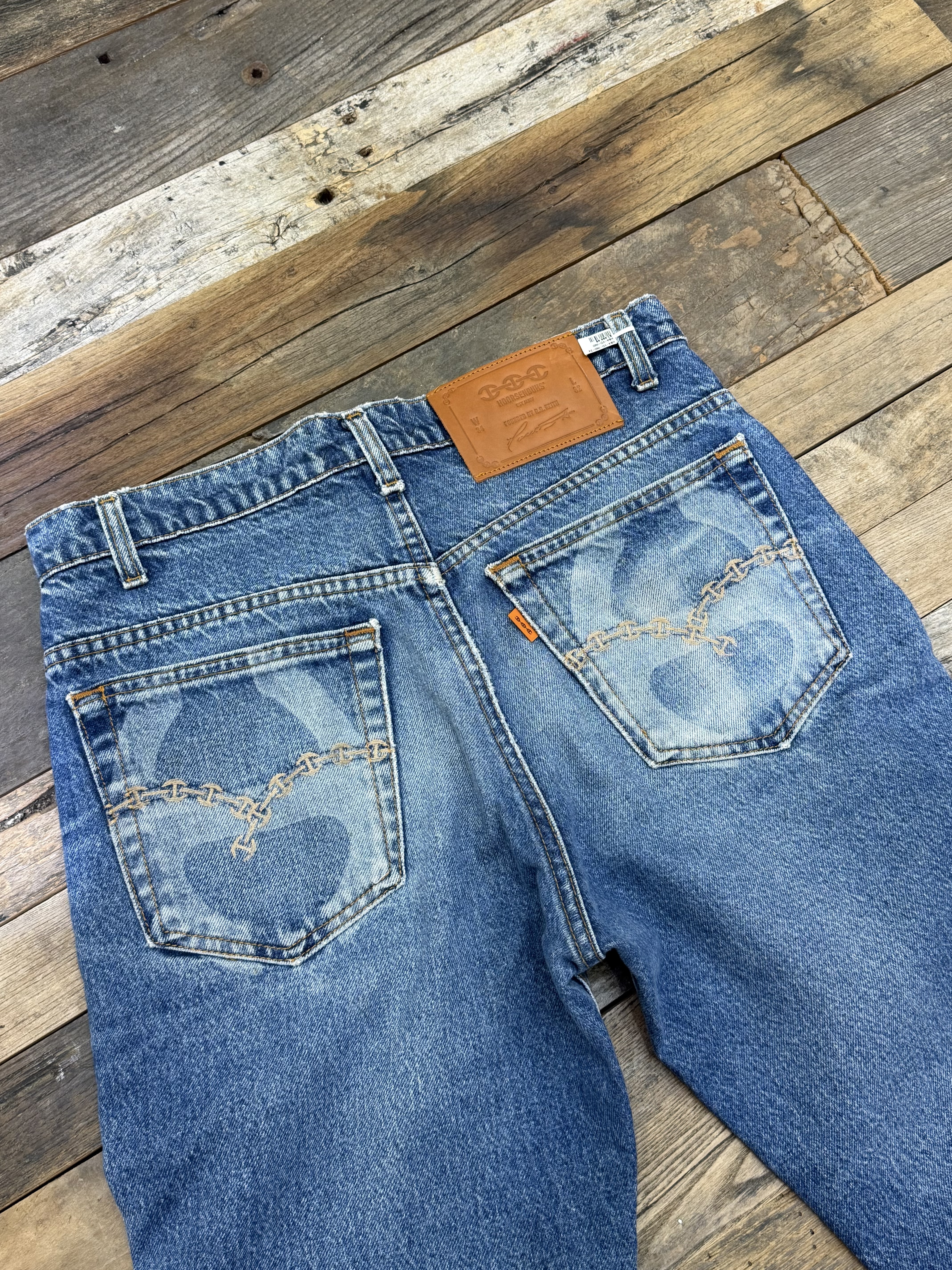 HOORSENBUHS Vintage Reworked Denim Blue size 34