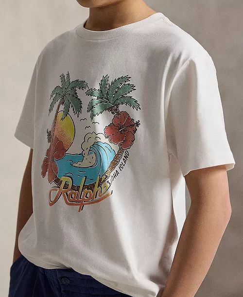 260320 POLO 男大童夏威夷短袖TEE