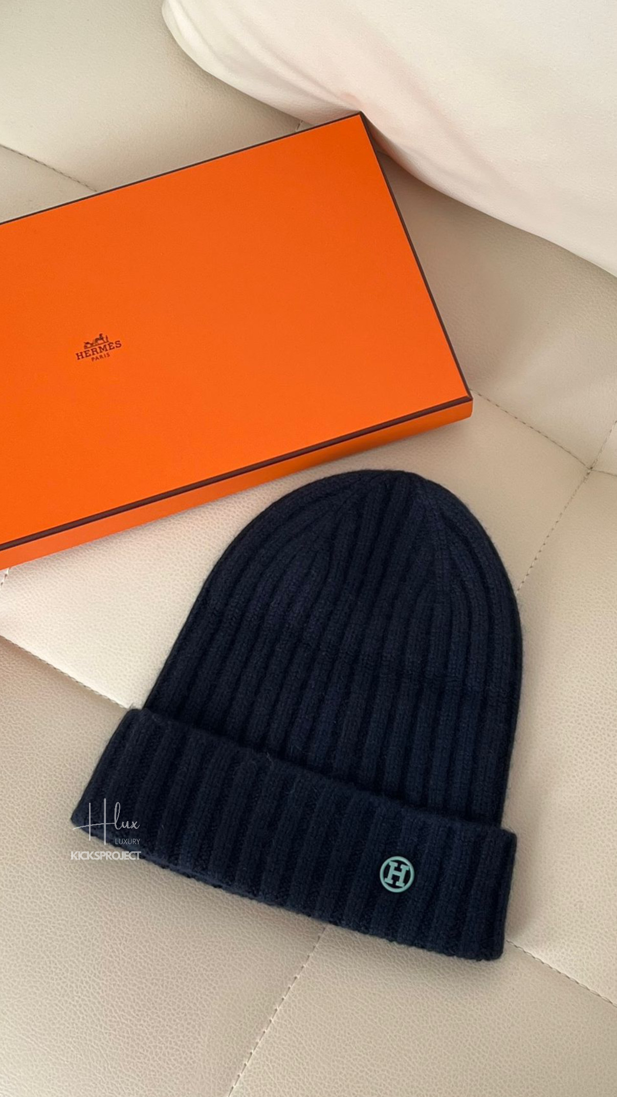 Hermes H logo beanie 冷帽