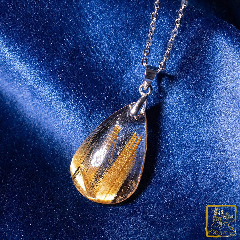 鈦晶項鍊 3.8g 水滴墜