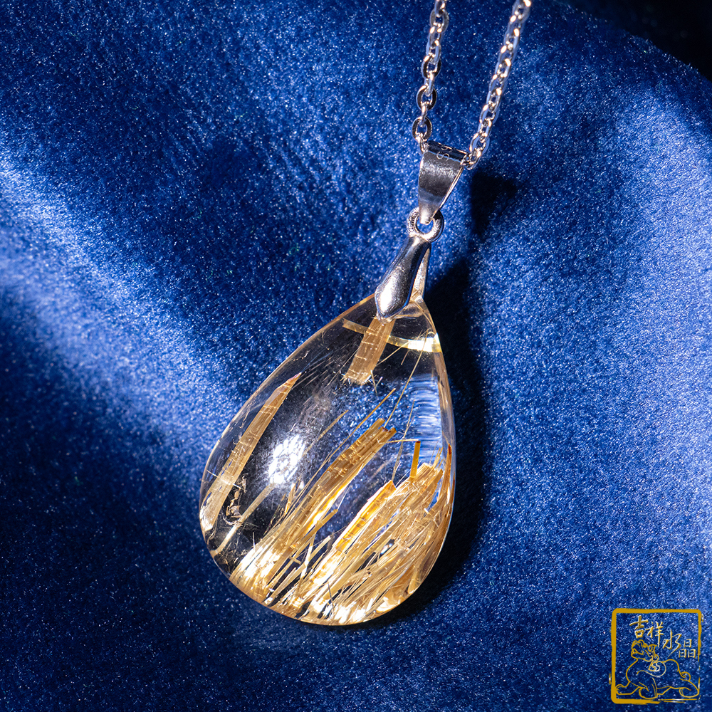 鈦晶項鍊 6.4g 水滴墜