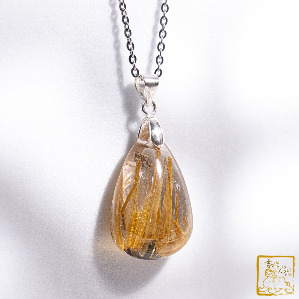 鈦晶項鍊 5.6g 水滴墜