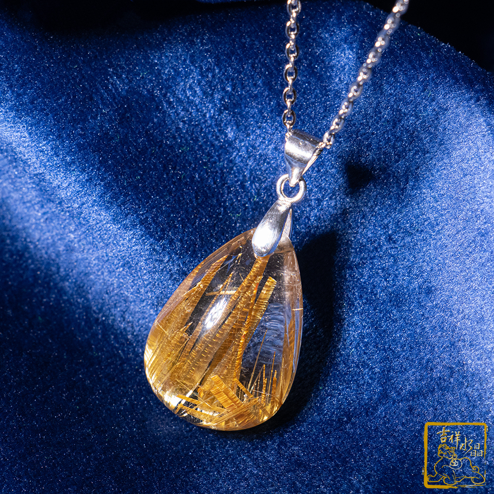 鈦晶項鍊 5.6g 水滴墜