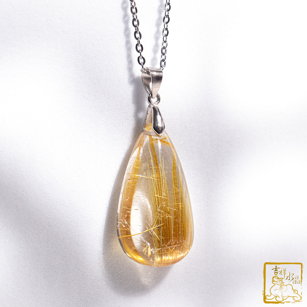 鈦晶項鍊 6g 水滴墜