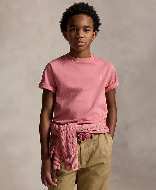 260320 POLO 男大童小標淨色TEE