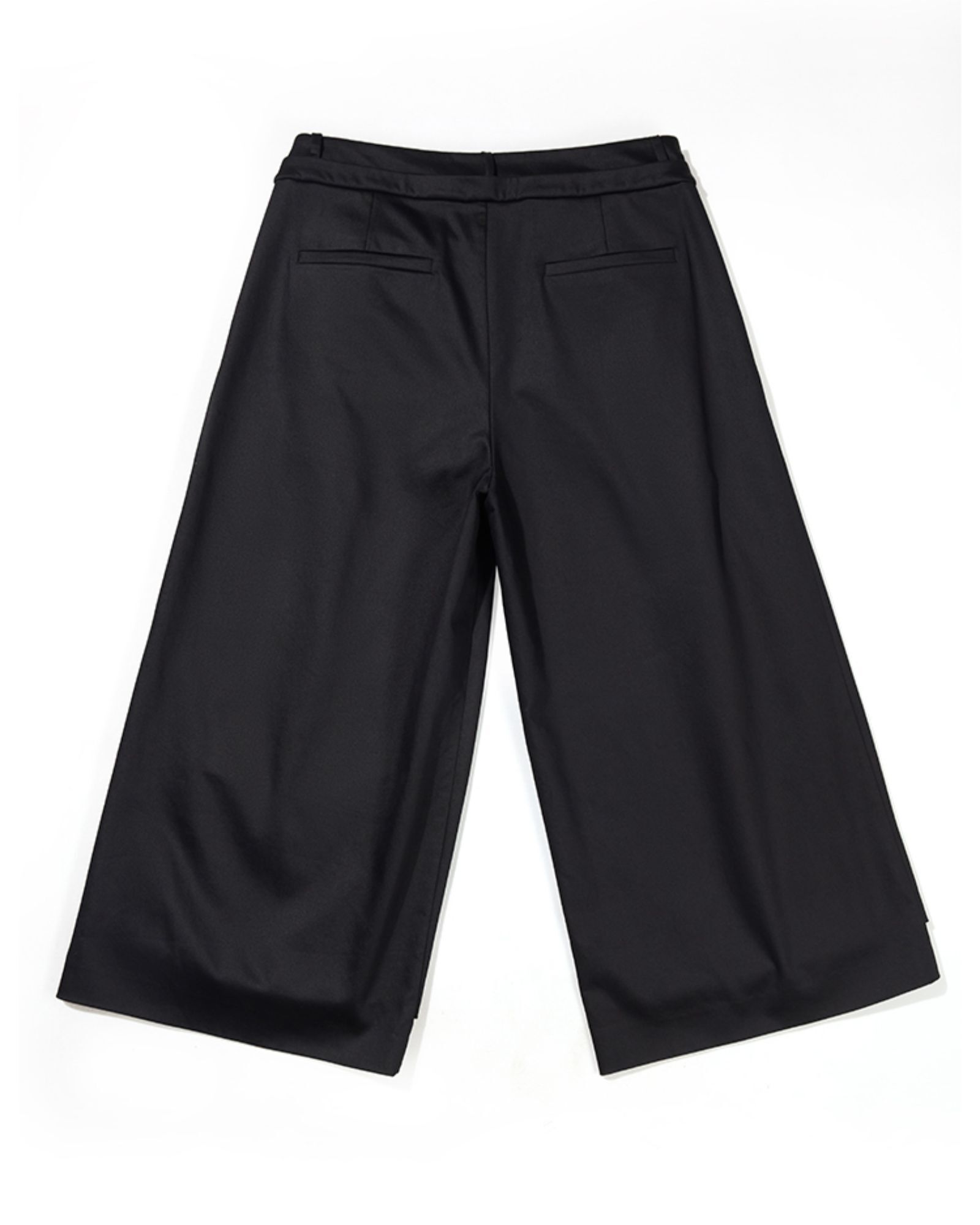 NOUVEAU PROJECT 褲頭雙層打褶九分褲 (黑)