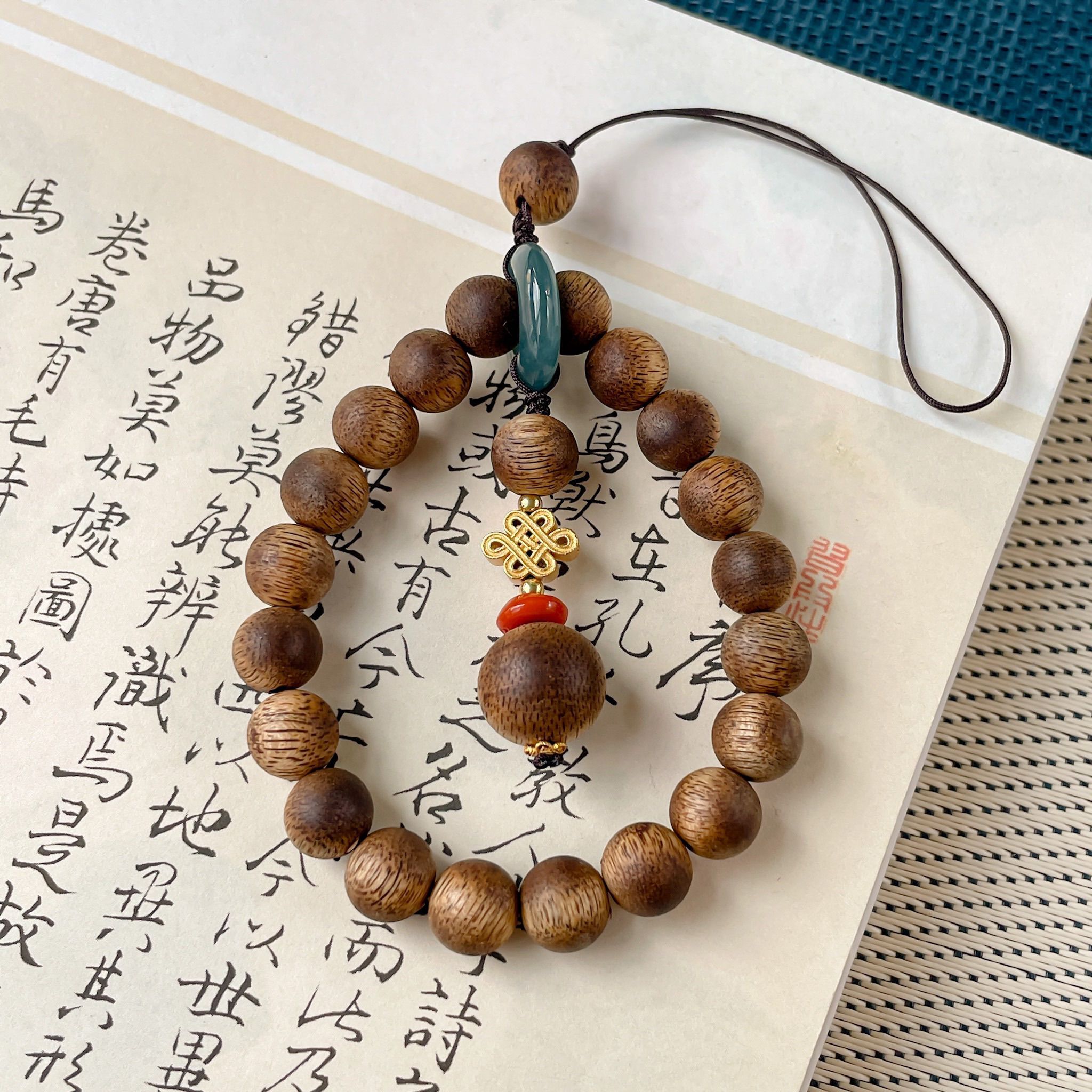 (I1) DIY中國結手機掛 (黑奇楠) - #沉香 #2303CX