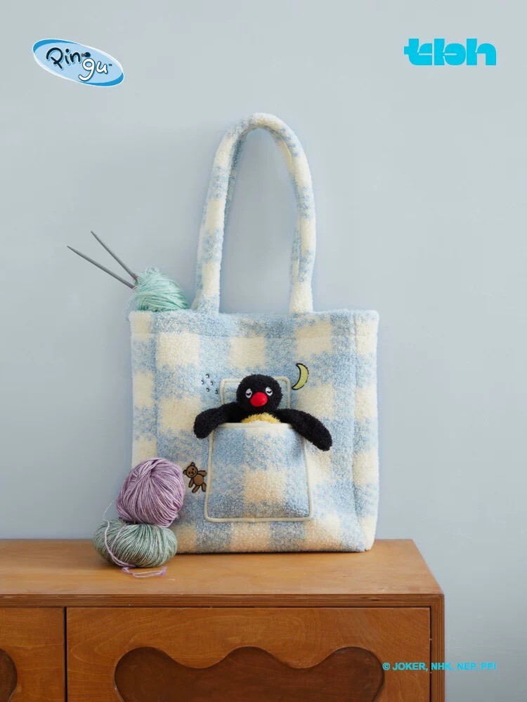 PINGU 企鵝家族 陪你入眠系列 玩偶肩背包