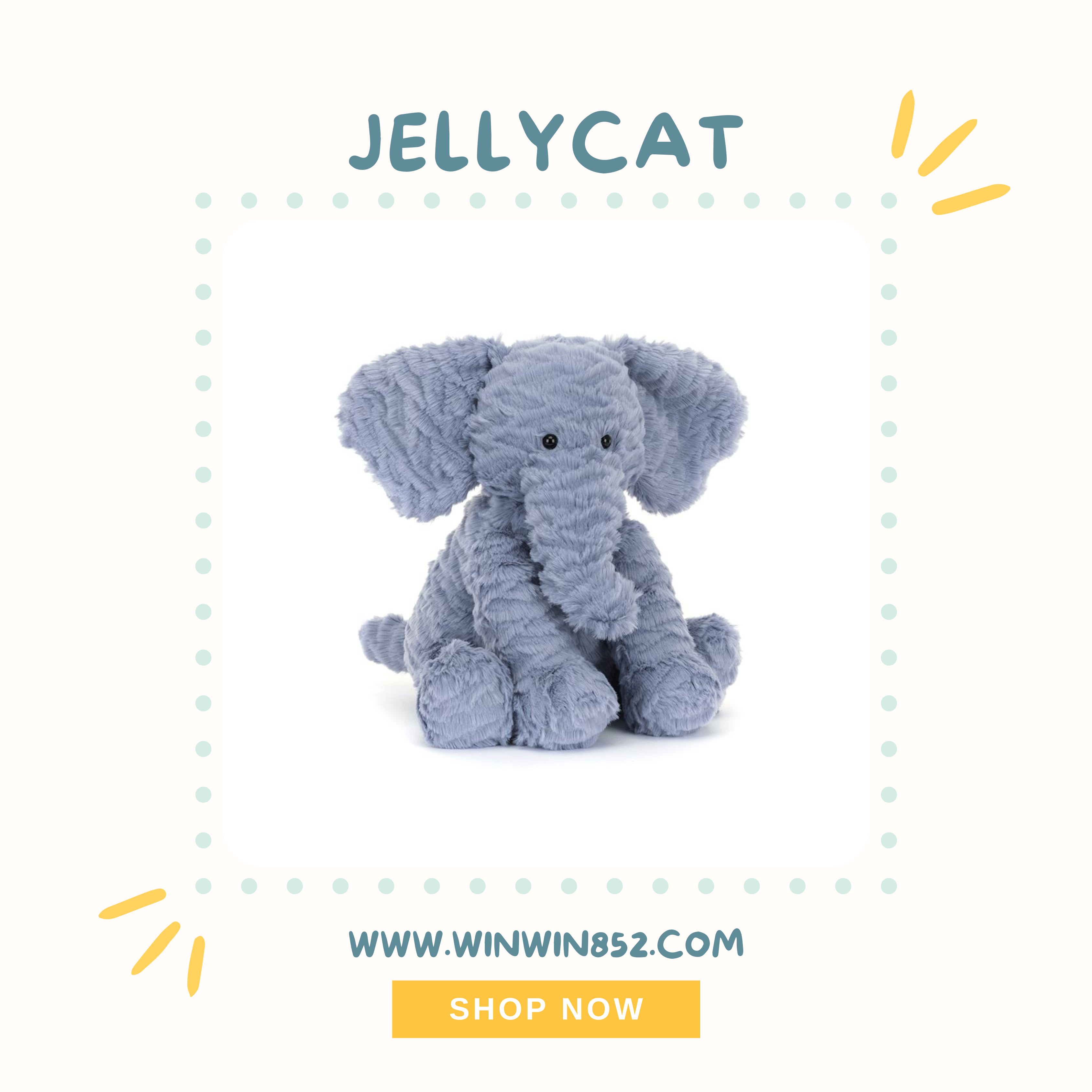 Jellycat Fuddlewuddle Elephant