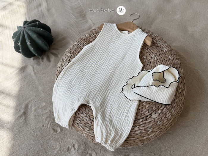 正韓夏mac 夏季米白連身衣