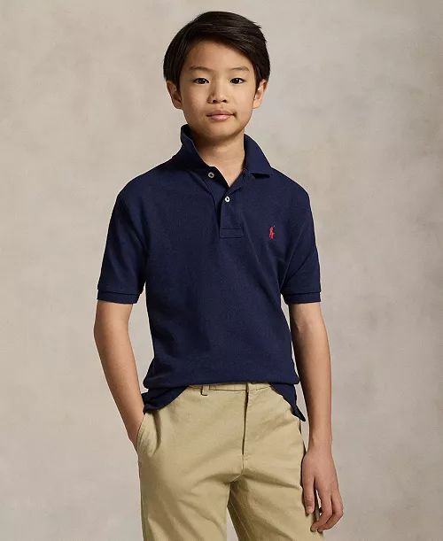 260320 POLO 男大童LOGO淨色POLO TEE