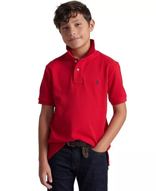 260320 POLO 男大童LOGO淨色POLO TEE