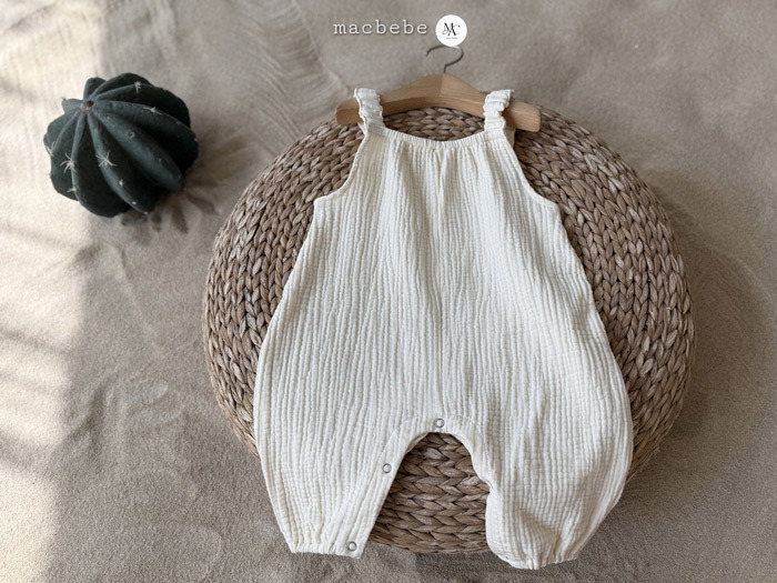 正韓夏mac 森系感捲邊連身褲