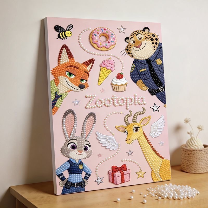 ZOOTOPIA 卡通疯狂动物城  长款 钻石 珍珠画