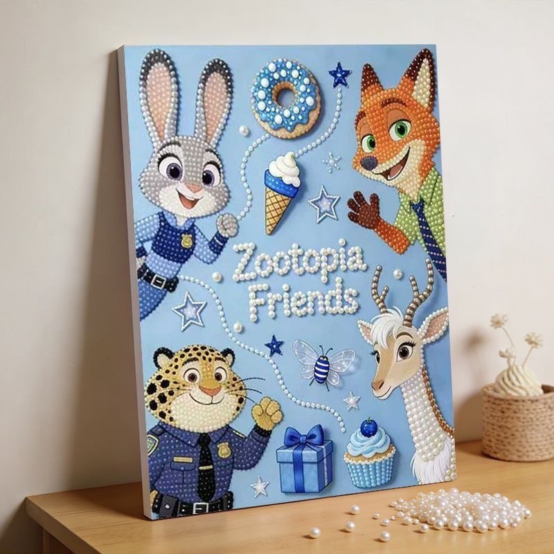 ZOOTOPIA 卡通疯狂动物城  长款 钻石 珍珠画