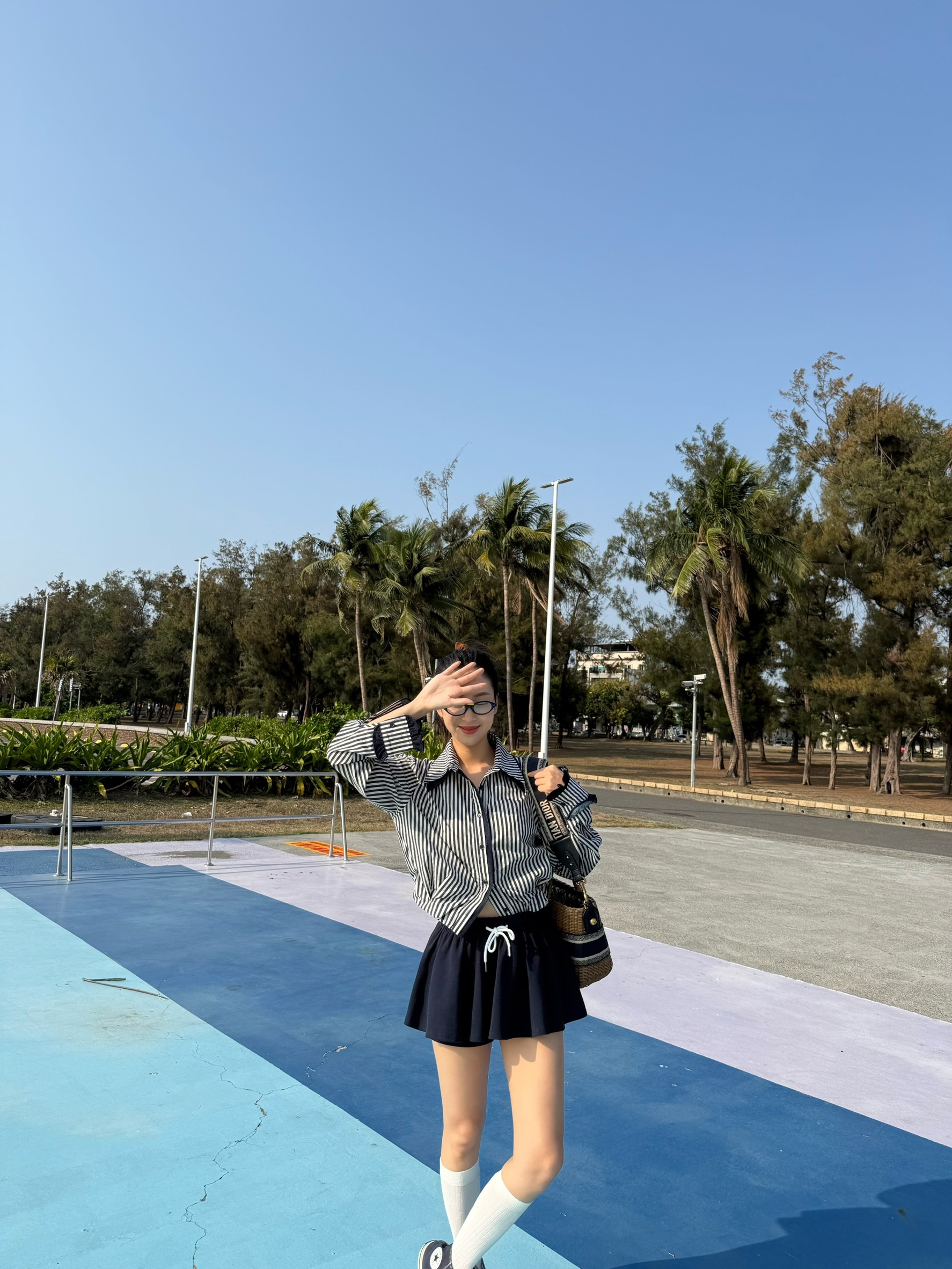 雙層休閒短褲裙