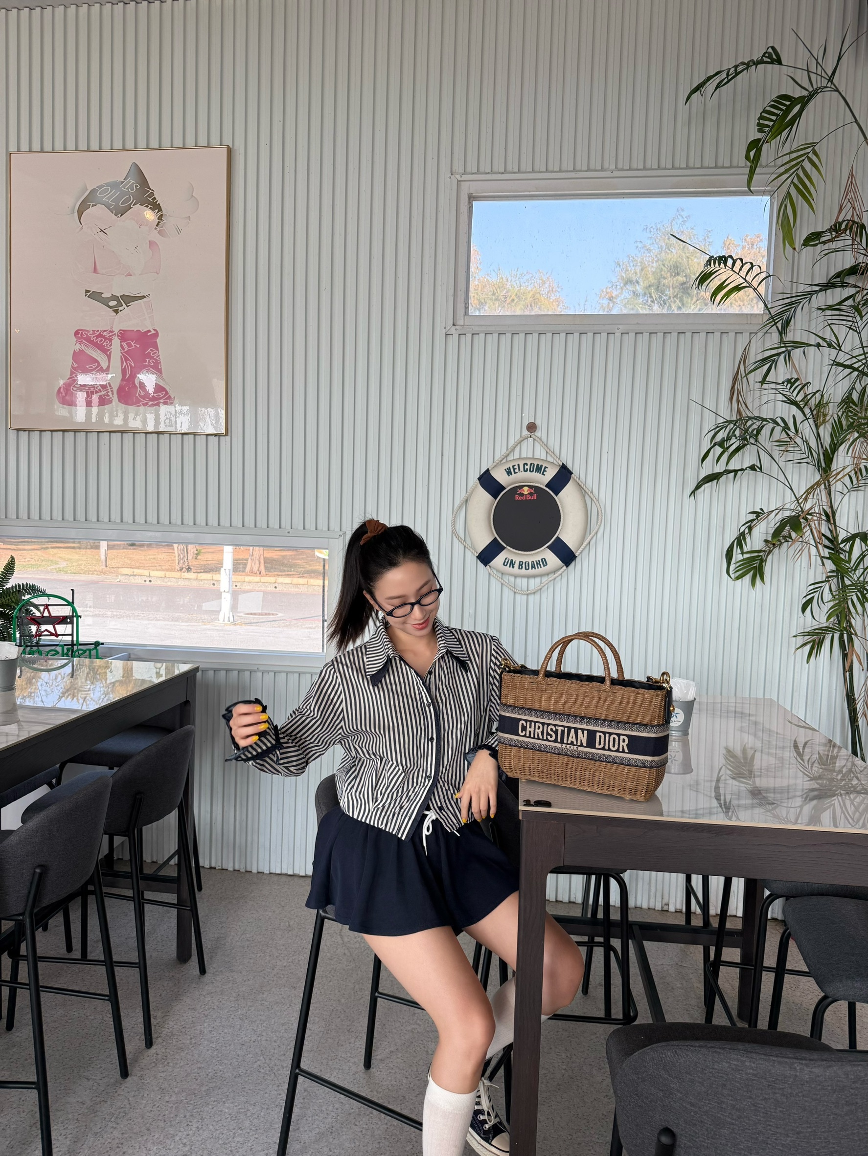 雙層休閒短褲裙