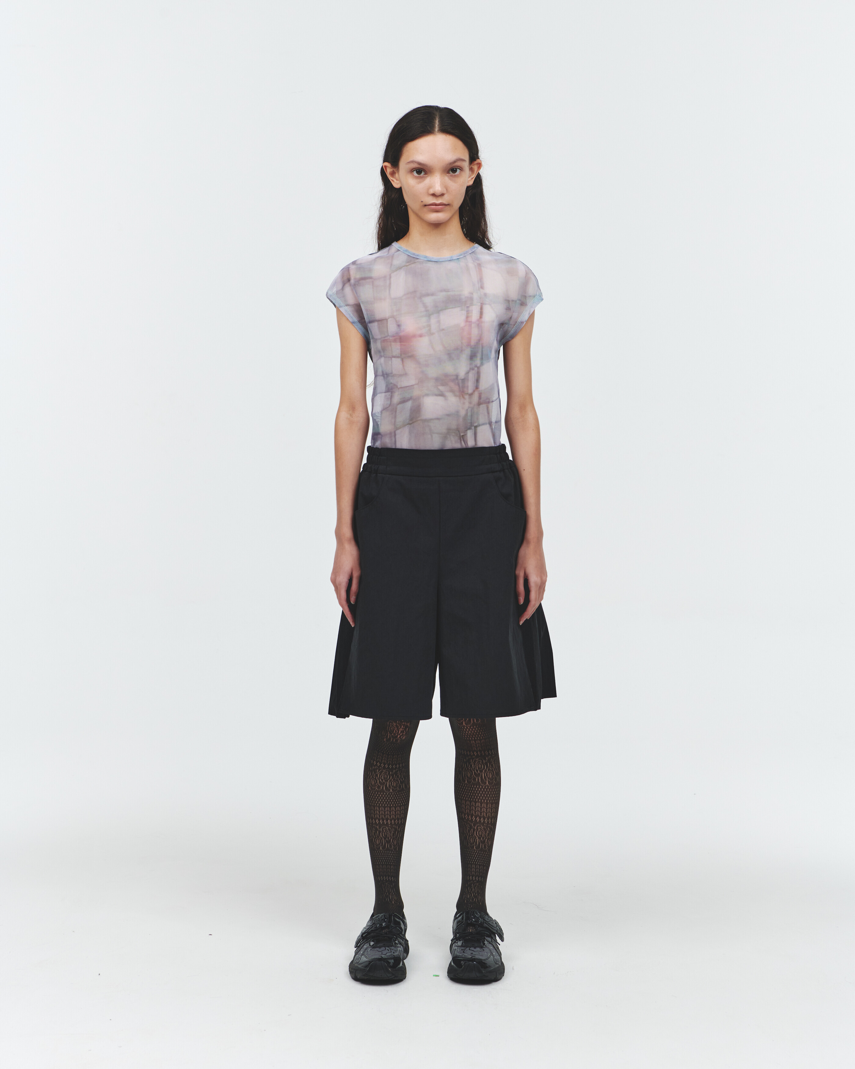 ODLYWORKSHOP Gravel Pebble in the Pond Mesh Tee