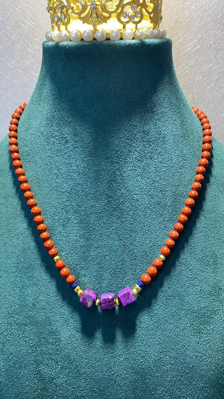 (F1) 典藏級保山龍鱗紋項鏈  (包證書）- #南紅 #2403NH