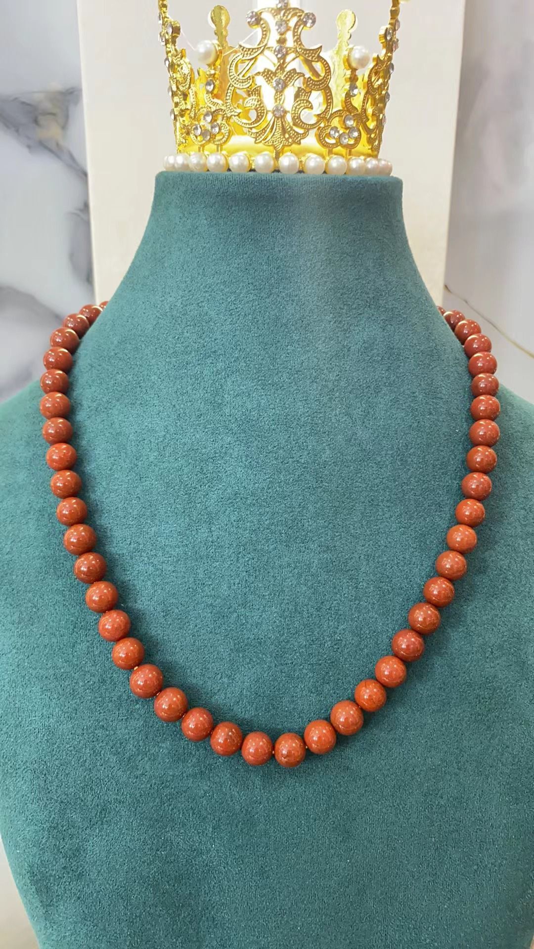 (H1) 收藏級保山龍鱗紋項鏈 - #南紅 #2403NH