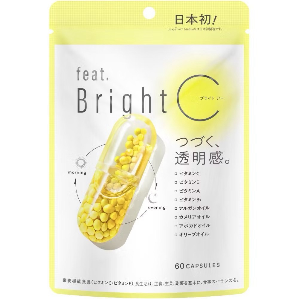 Feat.Bright C 時空膠囊 緩釋持續型維他命C 透明 60粒 30日 瓶裝/補充